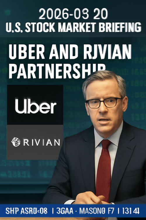 2026-03-20 미국 주식시장 브리핑: 우버와 리비안의 파트너십